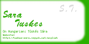 sara tuskes business card