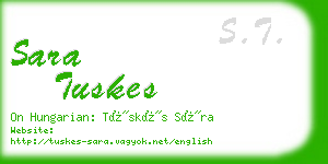 sara tuskes business card